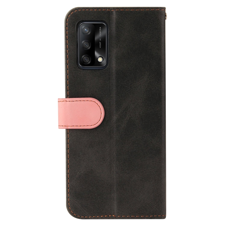 For OPPO A74 4G / F19 4G Business Stitching-Color Horizontal Flip PU Leather Case with Holder & Card Slots & Photo Frame & Lanyard