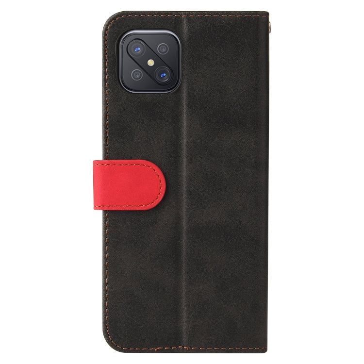 For OPPO A92S/A72 5G/A73 5G/A52 5G/Reno4 Z Business Stitching-Color Horizontal Flip PU Leather Case with Holder & Card Slots & Photo Frame & Lanyard