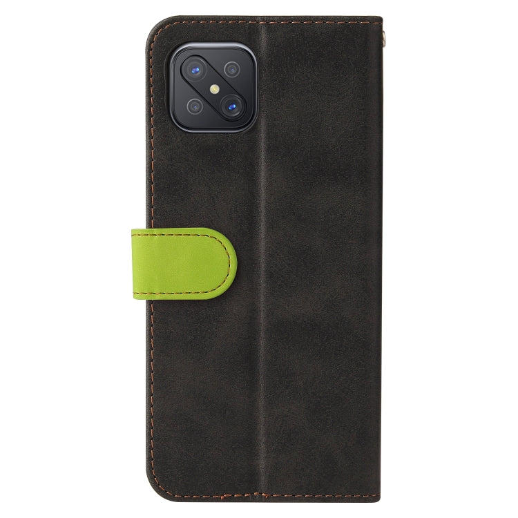 For OPPO A92S/A72 5G/A73 5G/A52 5G/Reno4 Z Business Stitching-Color Horizontal Flip PU Leather Case with Holder & Card Slots & Photo Frame & Lanyard