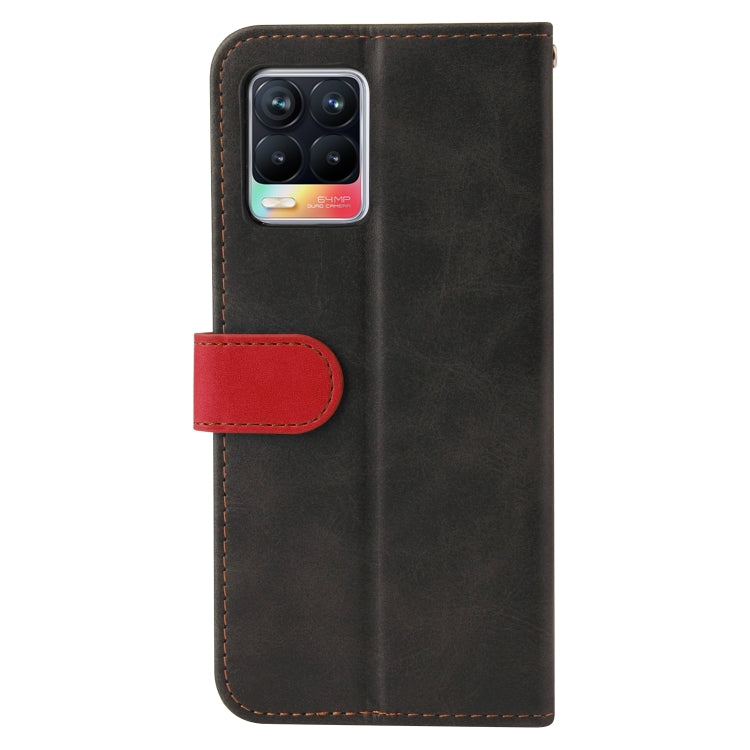 For OPPO Realme 8 / 8 Pro Business Stitching-Color Horizontal Flip PU Leather Case with Holder & Card Slots & Photo Frame & Lanyard