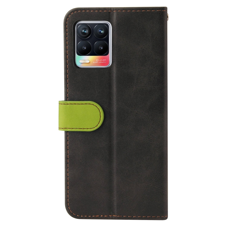 For OPPO Realme 8 / 8 Pro Business Stitching-Color Horizontal Flip PU Leather Case with Holder & Card Slots & Photo Frame & Lanyard