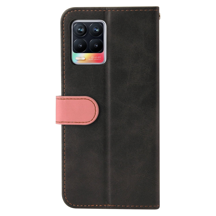 For OPPO Realme 8 / 8 Pro Business Stitching-Color Horizontal Flip PU Leather Case with Holder & Card Slots & Photo Frame & Lanyard