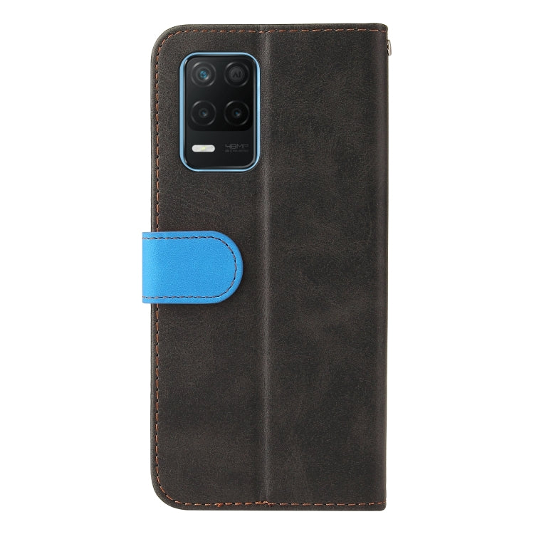 For OPPO Realme 8 5G/V13 5G/Q3 5G/Q3i 5G Business Stitching-Color Horizontal Flip PU Leather Case with Holder & Card Slots & Photo Frame & Lanyard