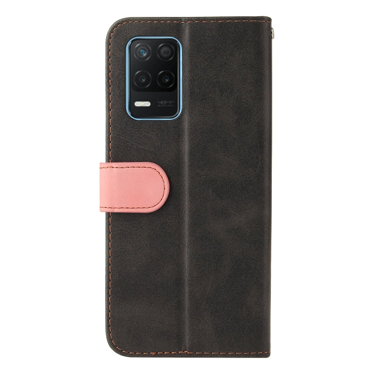 For OPPO Realme 8 5G/V13 5G/Q3 5G/Q3i 5G Business Stitching-Color Horizontal Flip PU Leather Case with Holder & Card Slots & Photo Frame & Lanyard