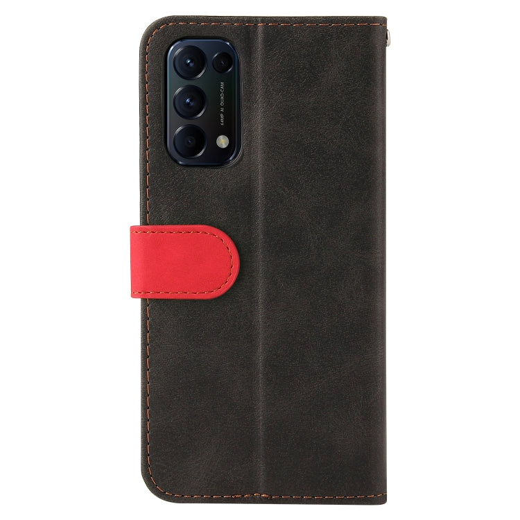 For OPPO Reno5 4G / 5G / Find X3 Lite Business Stitching-Color Horizontal Flip PU Leather Case with Holder & Card Slots & Photo Frame & Lanyard