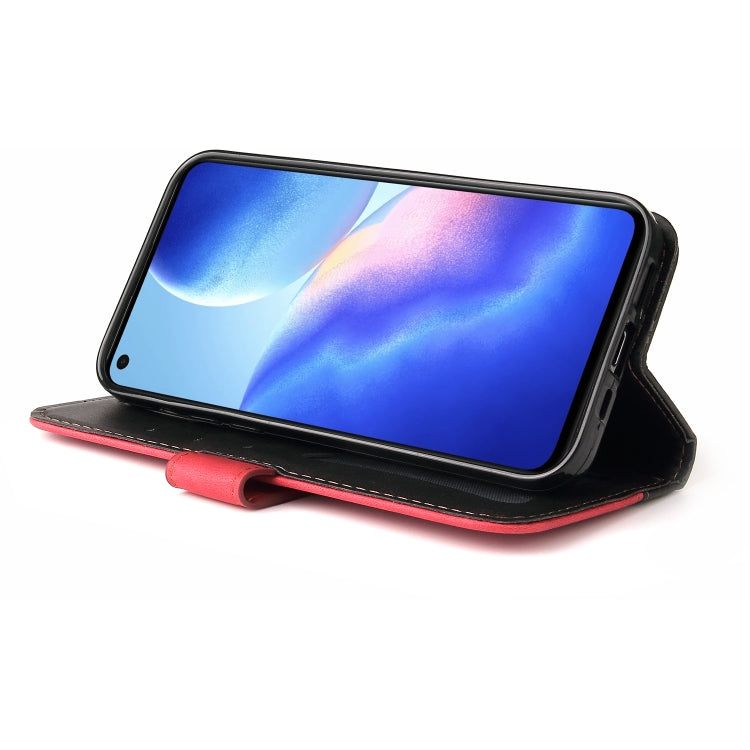 For OPPO Reno5 4G / 5G / Find X3 Lite Business Stitching-Color Horizontal Flip PU Leather Case with Holder & Card Slots & Photo Frame & Lanyard