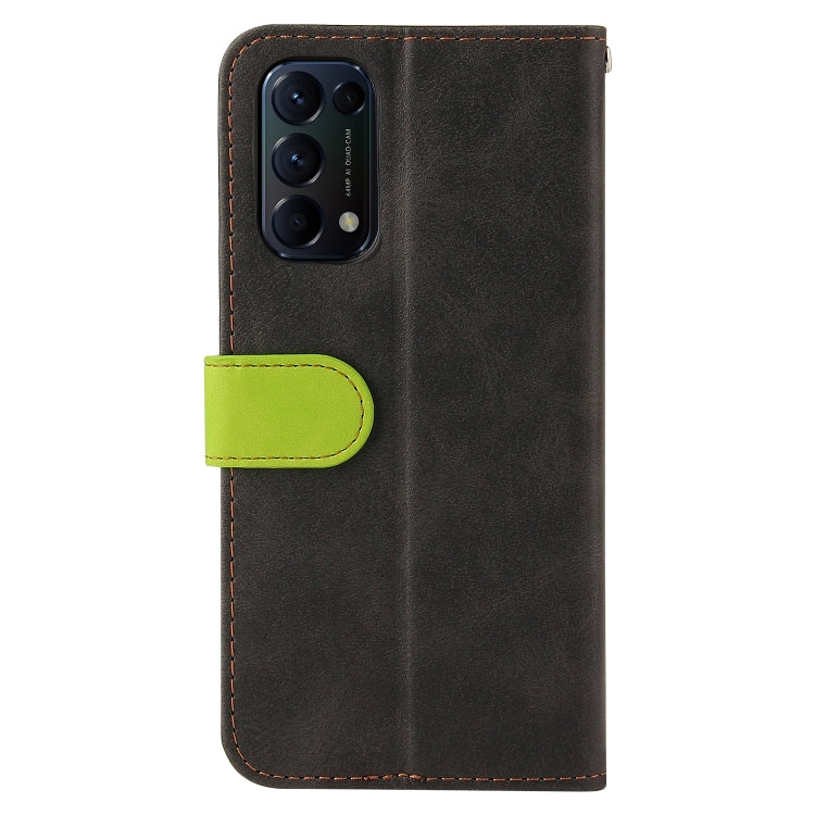 For OPPO Reno5 4G / 5G / Find X3 Lite Business Stitching-Color Horizontal Flip PU Leather Case with Holder & Card Slots & Photo Frame & Lanyard