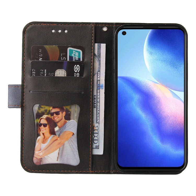 For OPPO Reno5 4G / 5G / Find X3 Lite Business Stitching-Color Horizontal Flip PU Leather Case with Holder & Card Slots & Photo Frame & Lanyard