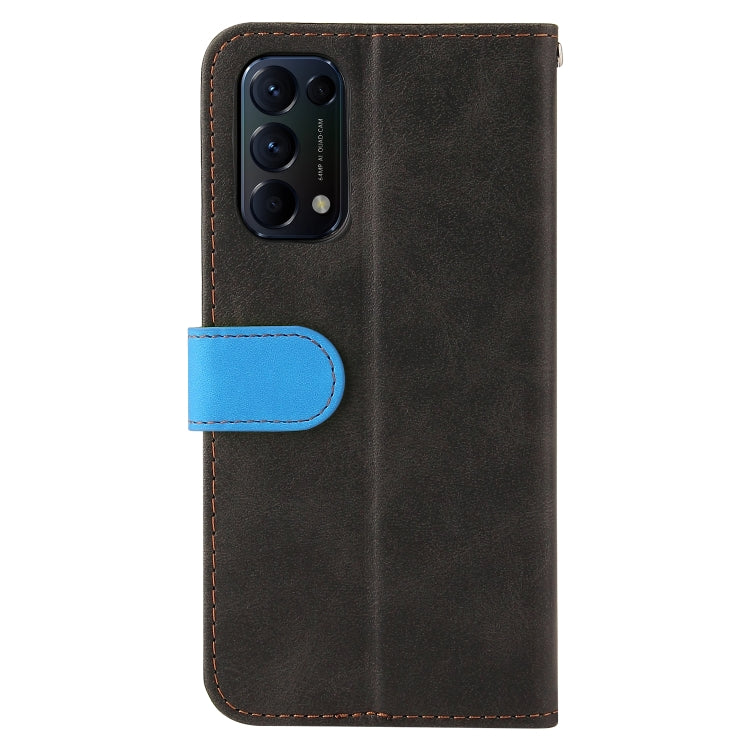 For OPPO Reno5 4G / 5G / Find X3 Lite Business Stitching-Color Horizontal Flip PU Leather Case with Holder & Card Slots & Photo Frame & Lanyard