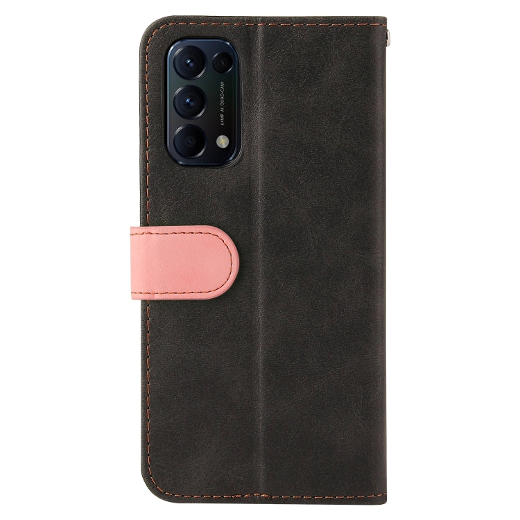 For OPPO Reno5 4G / 5G / Find X3 Lite Business Stitching-Color Horizontal Flip PU Leather Case with Holder & Card Slots & Photo Frame & Lanyard
