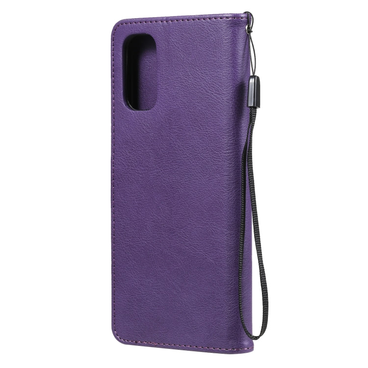 For OPPO Realme V5 5G Solid Color Horizontal Flip Protective Leather Case with Holder & Card Slots & Wallet & Photo Frame & Lanyard