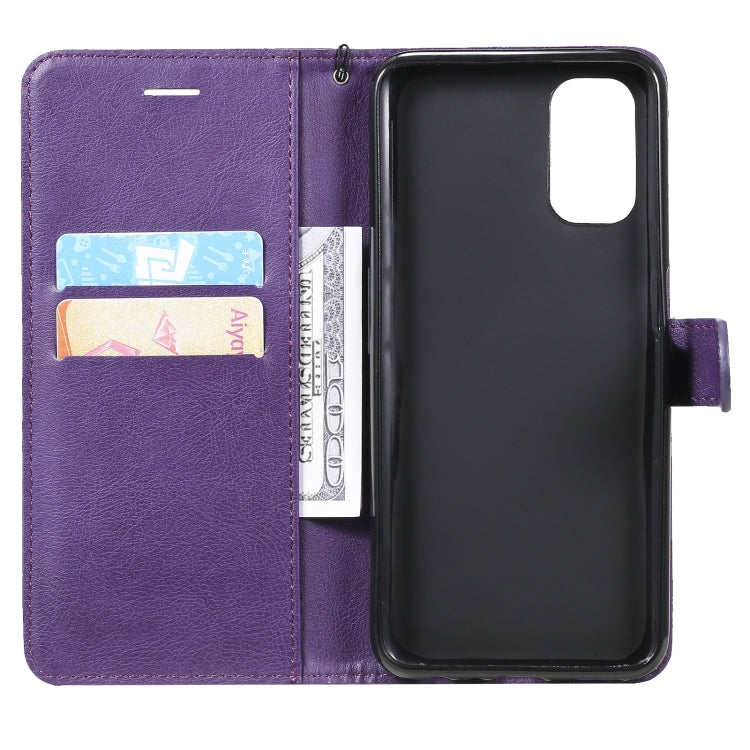 For OPPO Realme V5 5G Solid Color Horizontal Flip Protective Leather Case with Holder & Card Slots & Wallet & Photo Frame & Lanyard