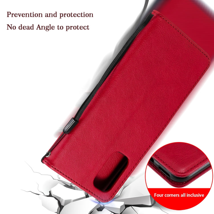 For OPPO Realme V5 5G Solid Color Horizontal Flip Protective Leather Case with Holder & Card Slots & Wallet & Photo Frame & Lanyard