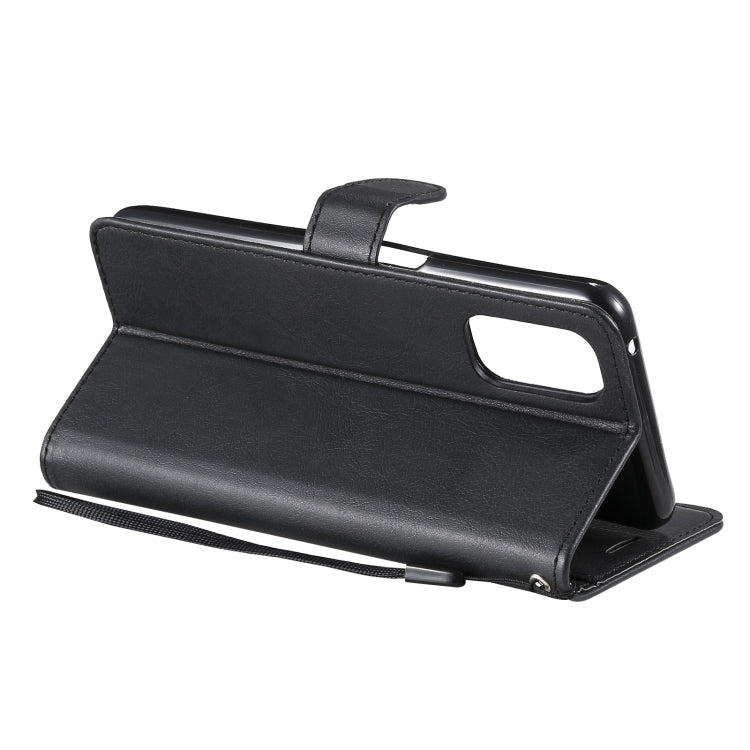 For OPPO Realme V5 5G Solid Color Horizontal Flip Protective Leather Case with Holder & Card Slots & Wallet & Photo Frame & Lanyard