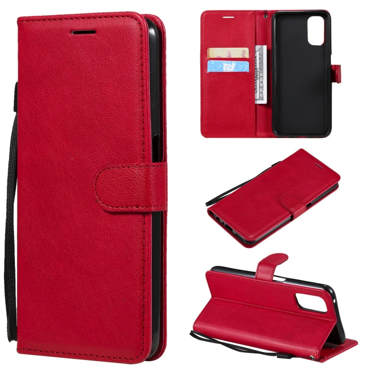 For OPPO Realme V5 5G Solid Color Horizontal Flip Protective Leather Case with Holder & Card Slots & Wallet & Photo Frame & Lanyard