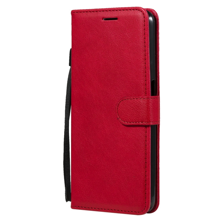 For OPPO Realme V5 5G Solid Color Horizontal Flip Protective Leather Case with Holder & Card Slots & Wallet & Photo Frame & Lanyard