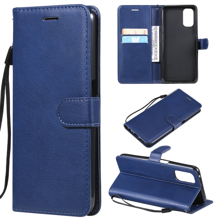 For OPPO Realme V5 5G Solid Color Horizontal Flip Protective Leather Case with Holder & Card Slots & Wallet & Photo Frame & Lanyard