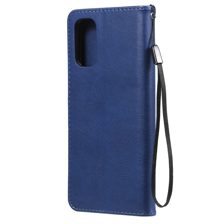 For OPPO Realme V5 5G Solid Color Horizontal Flip Protective Leather Case with Holder & Card Slots & Wallet & Photo Frame & Lanyard
