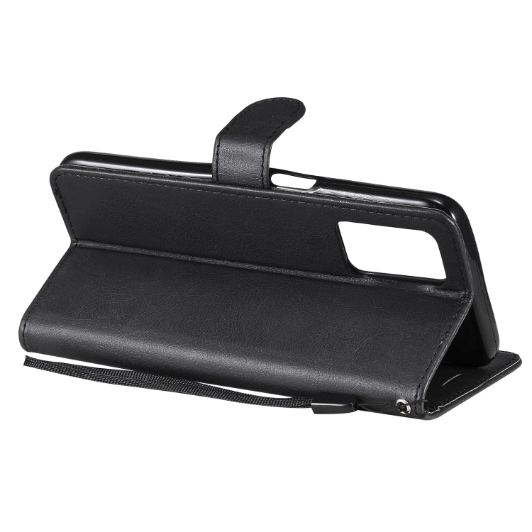 For OPPO Realme V13 5G Solid Color Horizontal Flip Protective Leather Case with Holder & Card Slots & Wallet & Photo Frame & Lanyard