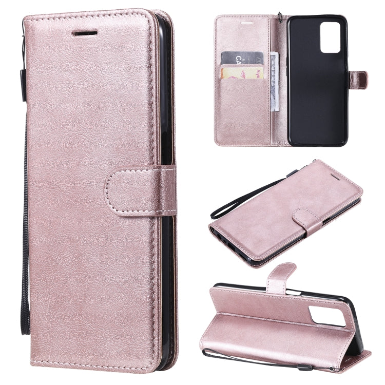 For OPPO Realme V13 5G Solid Color Horizontal Flip Protective Leather Case with Holder & Card Slots & Wallet & Photo Frame & Lanyard