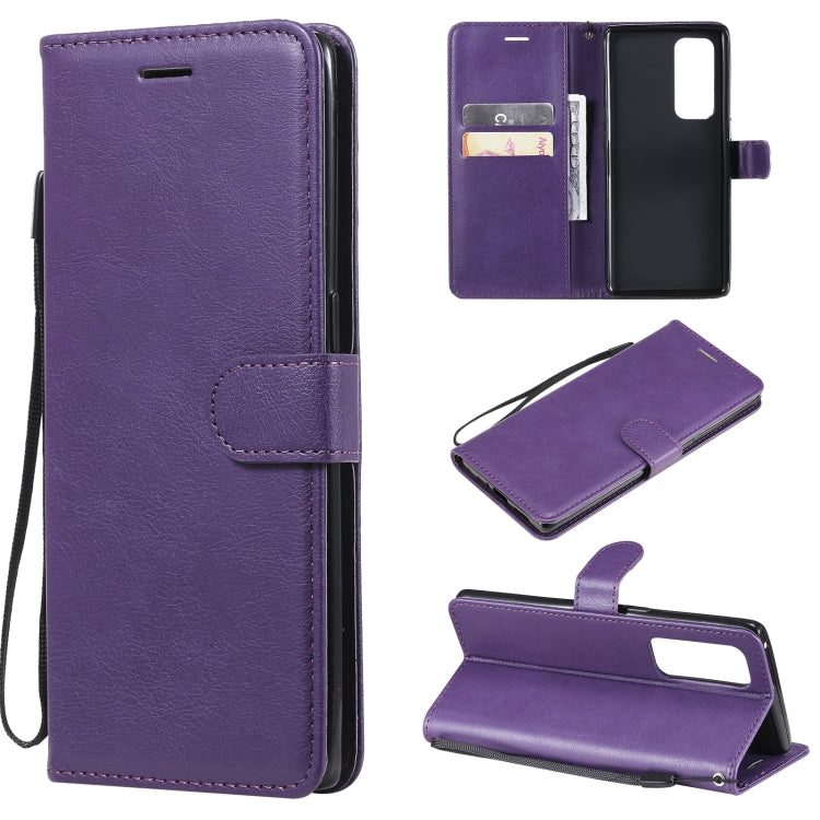 For OPPO Reno5 Pro+ 5G / Find X3 Neo Solid Color Horizontal Flip Protective Leather Case with Holder & Card Slots & Wallet & Photo Frame & Lanyard