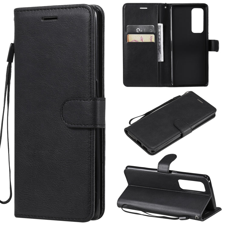 For OPPO Reno5 Pro+ 5G / Find X3 Neo Solid Color Horizontal Flip Protective Leather Case with Holder & Card Slots & Wallet & Photo Frame & Lanyard