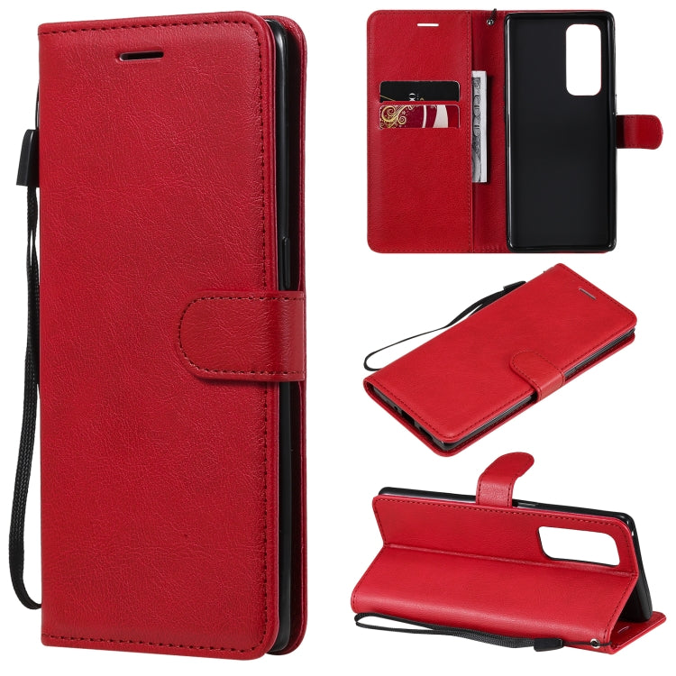 For OPPO Reno5 Pro+ 5G / Find X3 Neo Solid Color Horizontal Flip Protective Leather Case with Holder & Card Slots & Wallet & Photo Frame & Lanyard