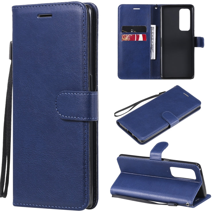 For OPPO Reno5 Pro+ 5G / Find X3 Neo Solid Color Horizontal Flip Protective Leather Case with Holder & Card Slots & Wallet & Photo Frame & Lanyard