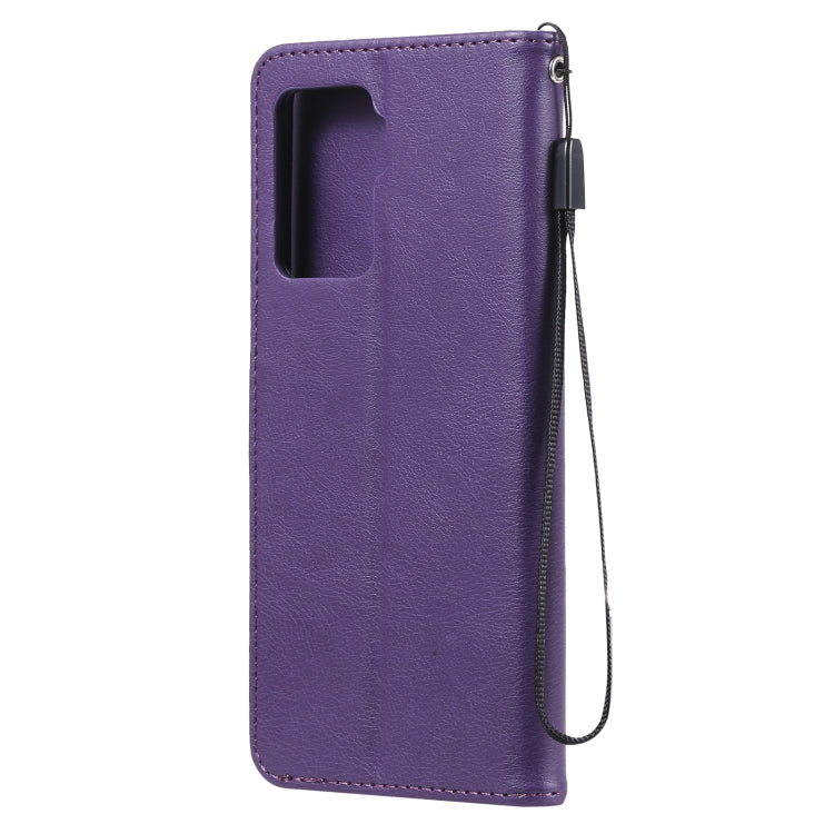 For OPPO A94 4G Solid Color Horizontal Flip Protective Leather Case with Holder & Card Slots & Wallet & Photo Frame & Lanyard