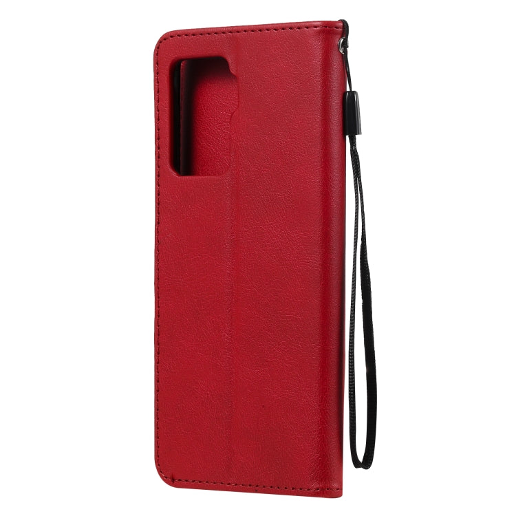 For OPPO A94 4G Solid Color Horizontal Flip Protective Leather Case with Holder & Card Slots & Wallet & Photo Frame & Lanyard