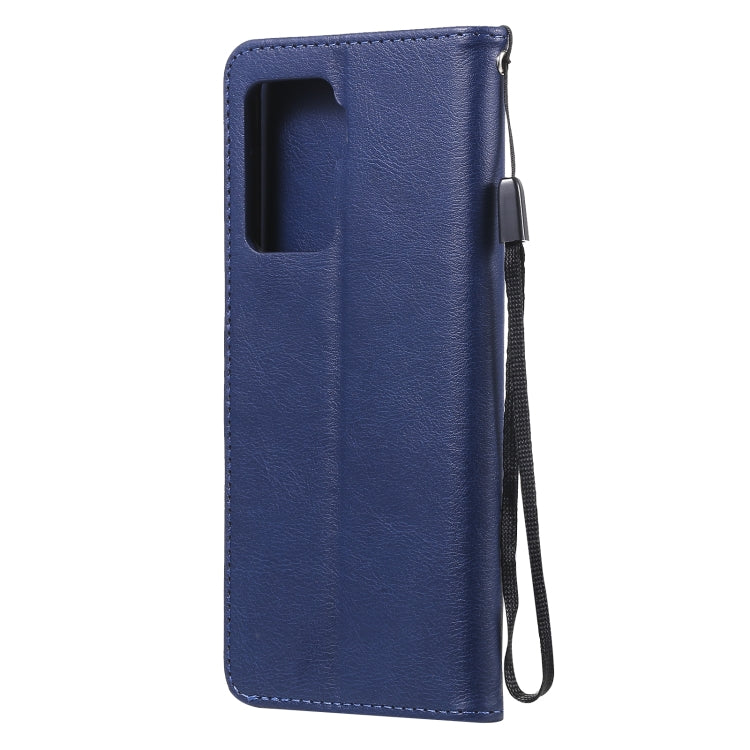 For OPPO A94 4G Solid Color Horizontal Flip Protective Leather Case with Holder & Card Slots & Wallet & Photo Frame & Lanyard