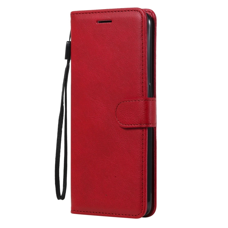 For OPPO Reno5 F Solid Color Horizontal Flip Protective Leather Case with Holder & Card Slots & Wallet & Photo Frame & Lanyard