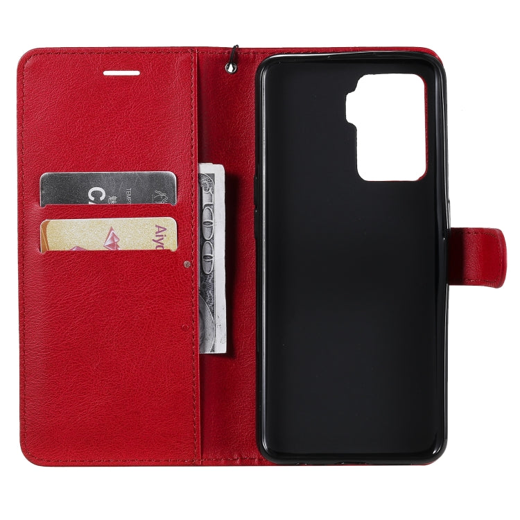 For OPPO Reno5 F Solid Color Horizontal Flip Protective Leather Case with Holder & Card Slots & Wallet & Photo Frame & Lanyard