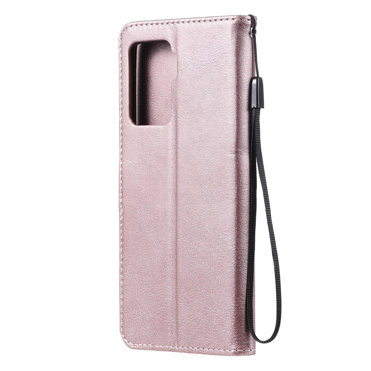 For OPPO Reno5 F Solid Color Horizontal Flip Protective Leather Case with Holder & Card Slots & Wallet & Photo Frame & Lanyard