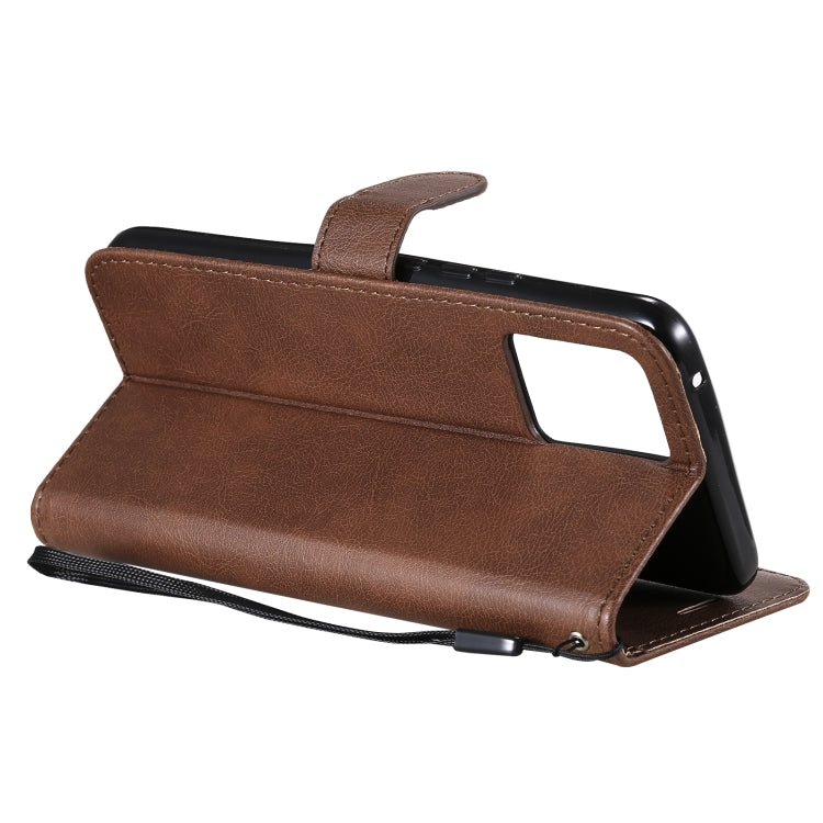 For OPPO Realme 8 Solid Color Horizontal Flip Protective Leather Case with Holder & Card Slots & Wallet & Photo Frame & Lanyard