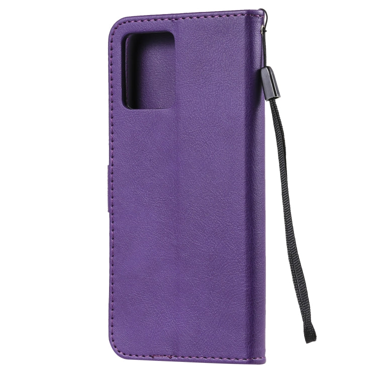 For OPPO Realme 8 Solid Color Horizontal Flip Protective Leather Case with Holder & Card Slots & Wallet & Photo Frame & Lanyard