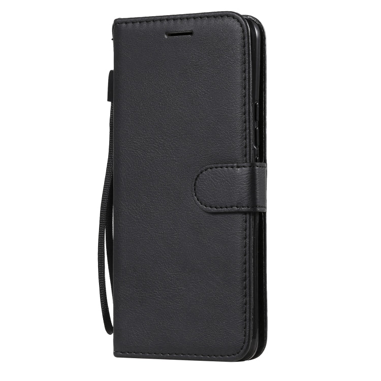 For OPPO Realme 8 Solid Color Horizontal Flip Protective Leather Case with Holder & Card Slots & Wallet & Photo Frame & Lanyard