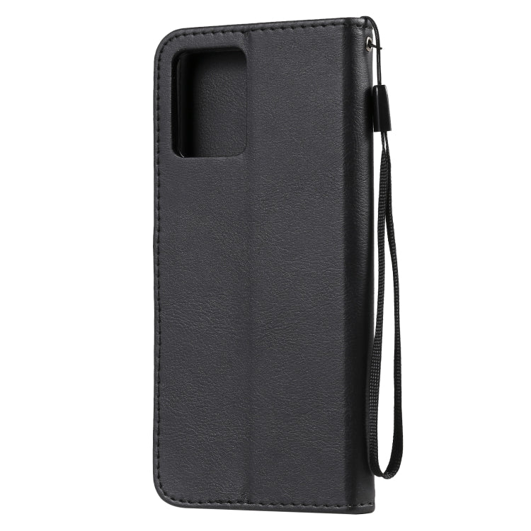 For OPPO Realme 8 Solid Color Horizontal Flip Protective Leather Case with Holder & Card Slots & Wallet & Photo Frame & Lanyard