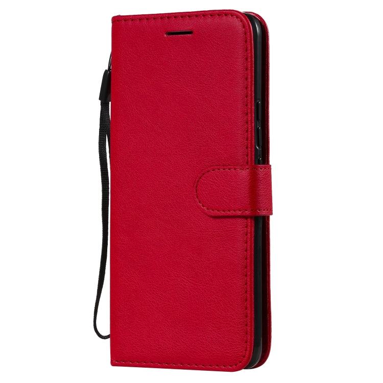 For OPPO Realme 8 Solid Color Horizontal Flip Protective Leather Case with Holder & Card Slots & Wallet & Photo Frame & Lanyard