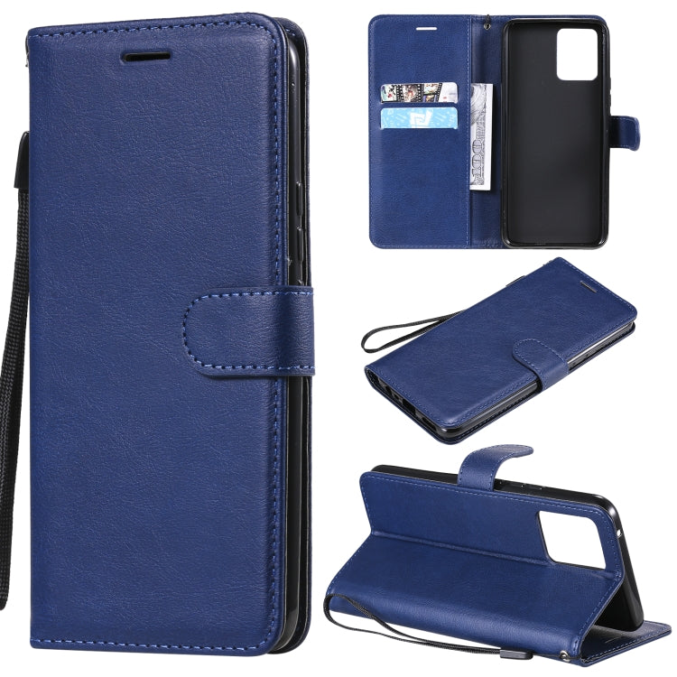 For OPPO Realme 8 Solid Color Horizontal Flip Protective Leather Case with Holder & Card Slots & Wallet & Photo Frame & Lanyard