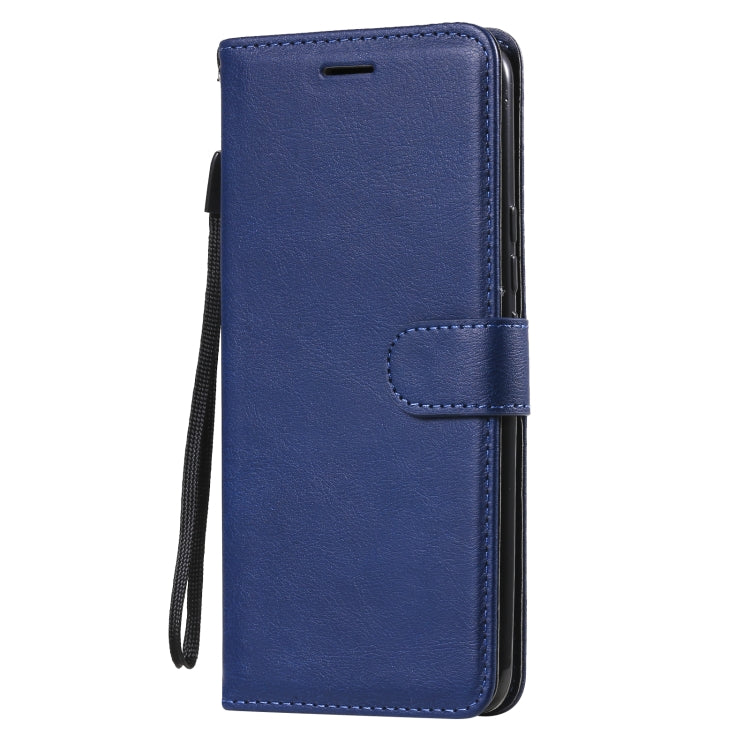 For OPPO Realme 8 Solid Color Horizontal Flip Protective Leather Case with Holder & Card Slots & Wallet & Photo Frame & Lanyard