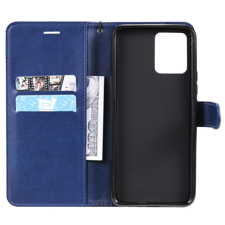 For OPPO Realme 8 Solid Color Horizontal Flip Protective Leather Case with Holder & Card Slots & Wallet & Photo Frame & Lanyard