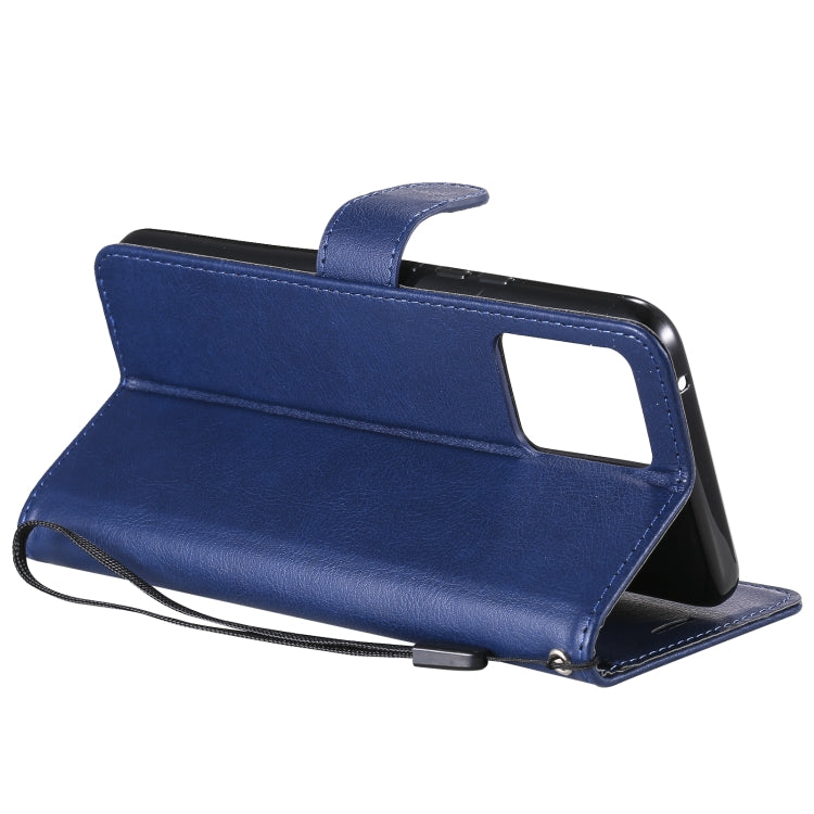 For OPPO Realme 8 Solid Color Horizontal Flip Protective Leather Case with Holder & Card Slots & Wallet & Photo Frame & Lanyard