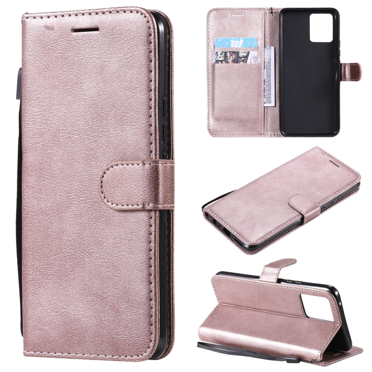 For OPPO Realme 8 Solid Color Horizontal Flip Protective Leather Case with Holder & Card Slots & Wallet & Photo Frame & Lanyard