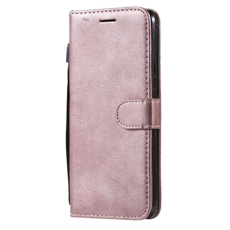 For OPPO Realme 8 Solid Color Horizontal Flip Protective Leather Case with Holder & Card Slots & Wallet & Photo Frame & Lanyard