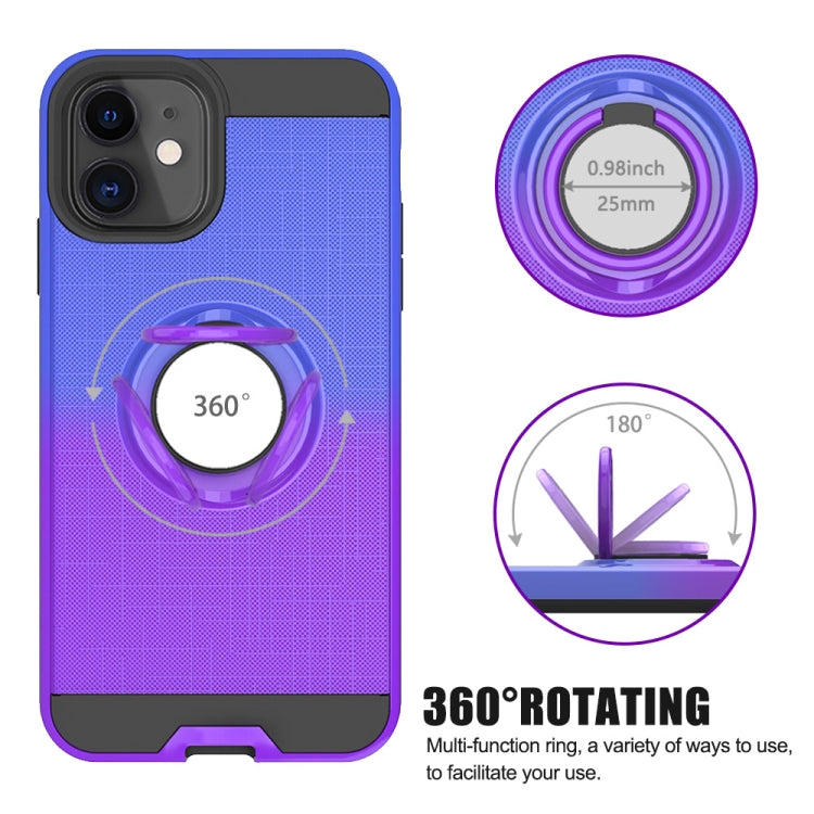 For iPhone 11 2 In 1 PC + TPU Protective Case with 360 Degrees Rotate Ring Holder