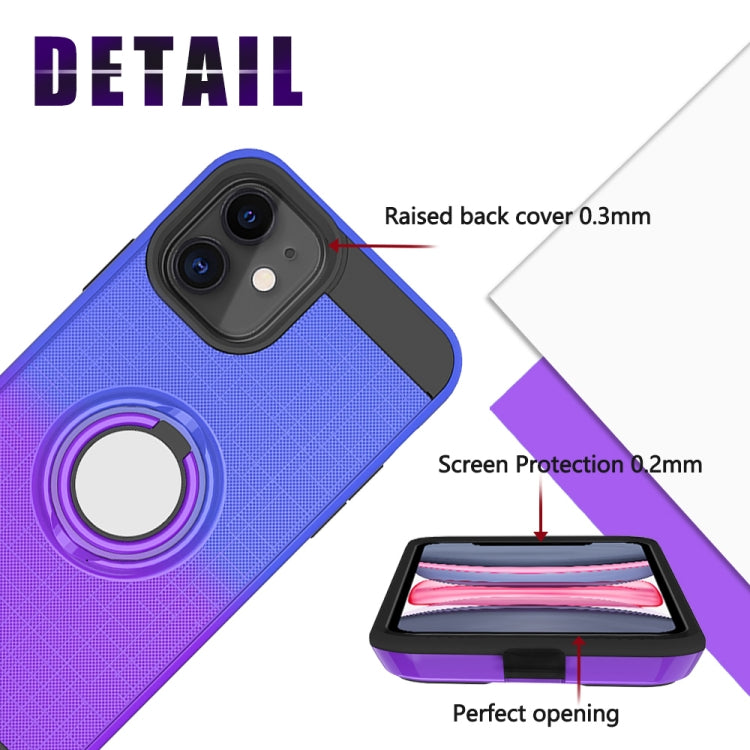 For iPhone 11 2 In 1 PC + TPU Protective Case with 360 Degrees Rotate Ring Holder