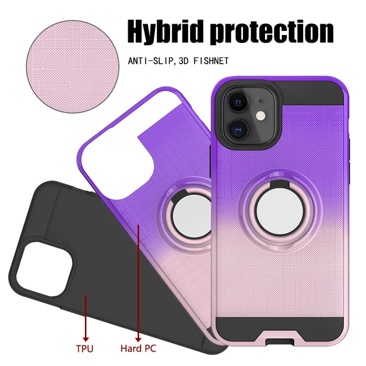 For iPhone 11 2 In 1 PC + TPU Protective Case with 360 Degrees Rotate Ring Holder