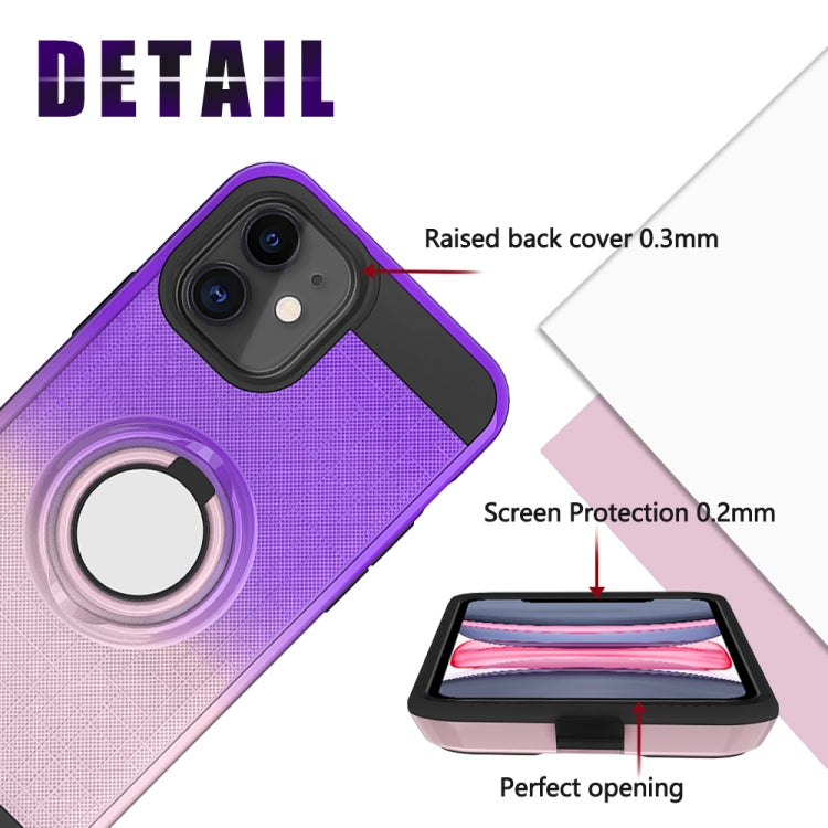 For iPhone 11 2 In 1 PC + TPU Protective Case with 360 Degrees Rotate Ring Holder
