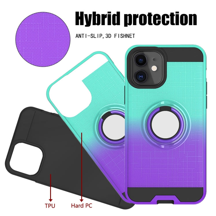 For iPhone 11 2 In 1 PC + TPU Protective Case with 360 Degrees Rotate Ring Holder